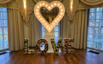 Heart Marquee Sign with Love Letters Rental