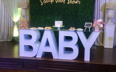 Hamilton baby shower decor