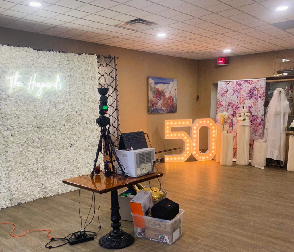 Niagara Falls Flower Wall and Photo Booth Rental for Event