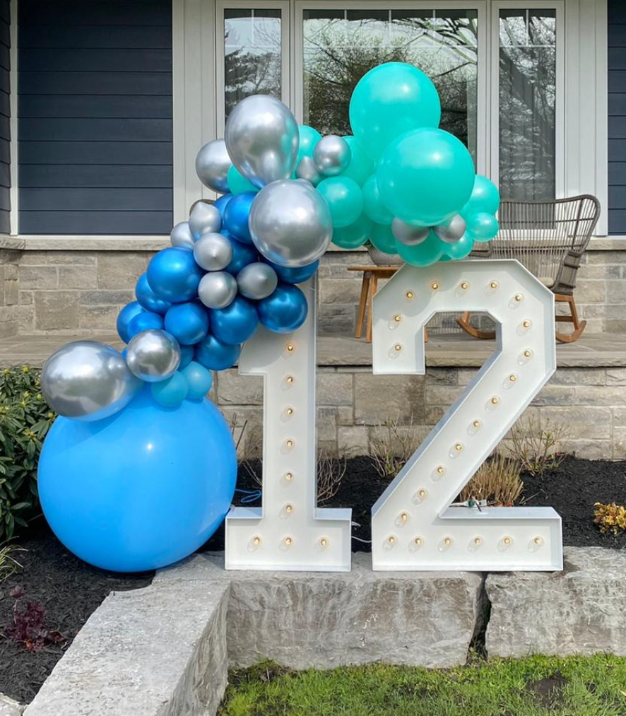 Blue silver Balloon - Different Brampton Balloon Colors