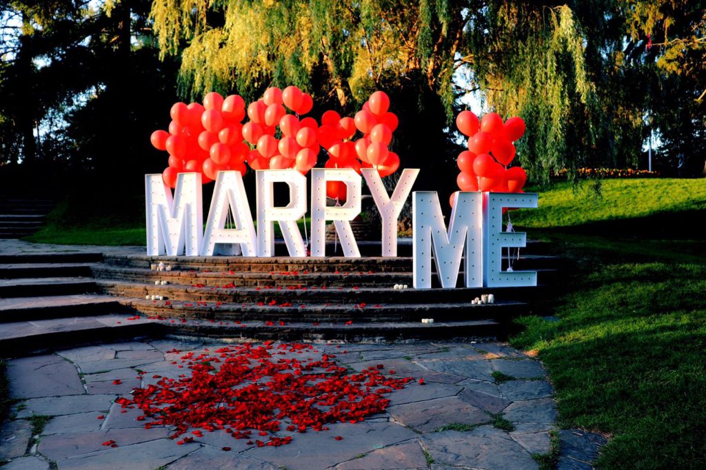 Marry me marquee letter rental 