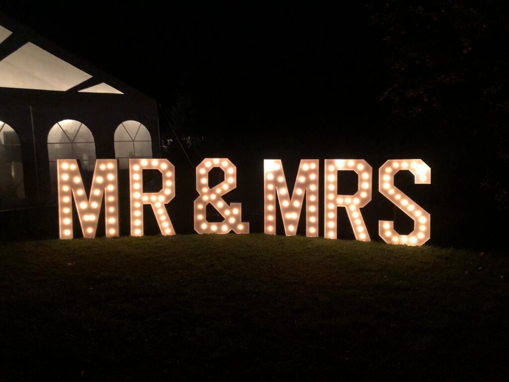 Mr & Mrs Marquee Letters - Mississauga Marquee Letters