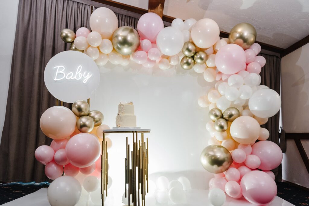 Pink White & Gold Balloon - Different Brampton Balloon Colors