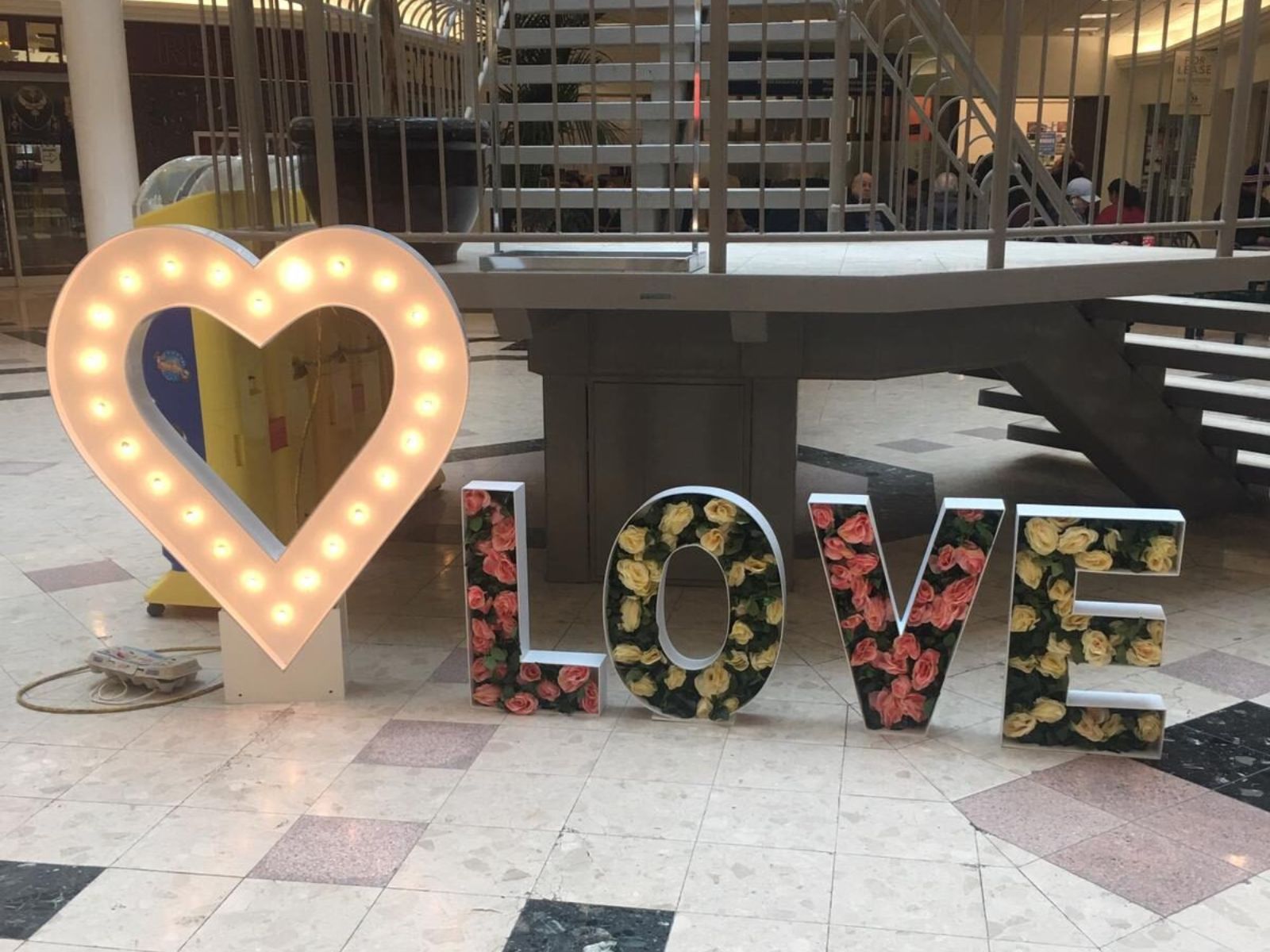 Love Sign with Marquee Love Letters