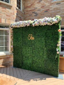 St. Catharines Party rentals - Flower wall for Alumni Party