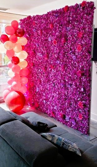 Various Types of Flower Wall Rentals for Events in Burlington 