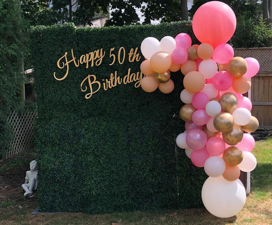 Flower Wall - Birthday Decorations with Brampton Event Decor Service