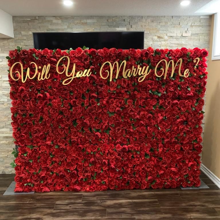 Proposal Flower Wall - Toronto proposal rentals