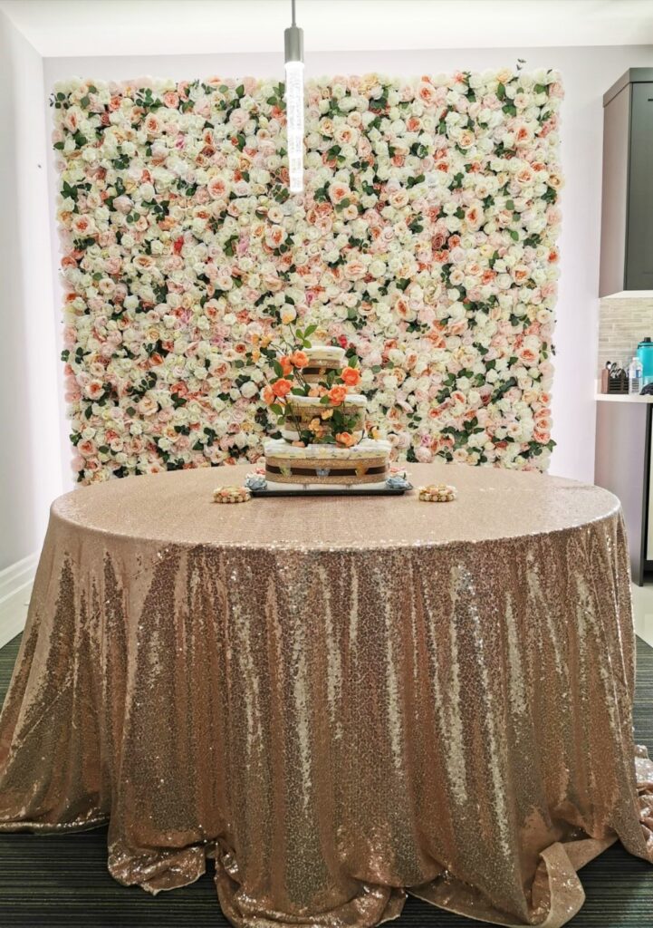 Pink Flower Wall - Stoney Creek Flower Walls Rentals